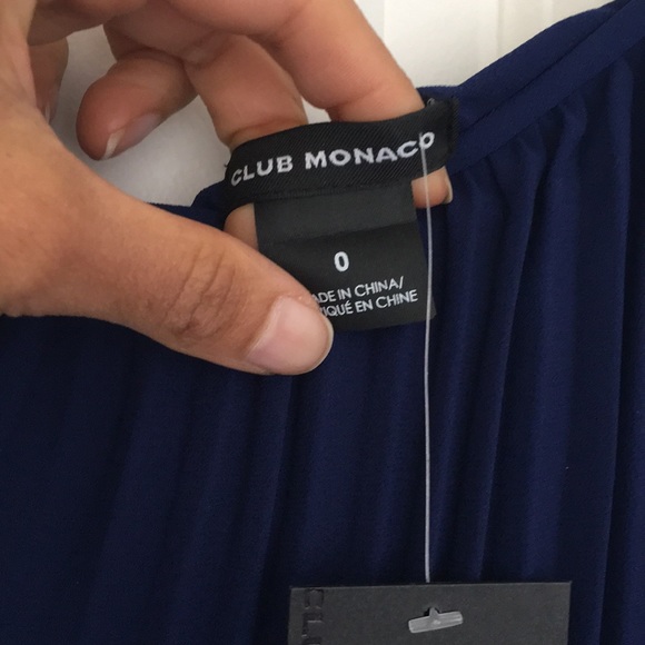 Club Monaco navy asymmetrical dress size 0 - Picture 4 of 6
